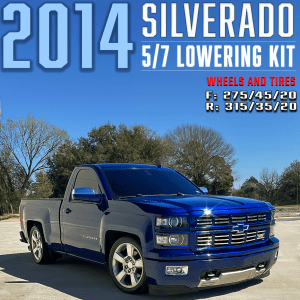IHC SUSPENSION Bundle - 2007-2016 GM1500 (CAST) 5/7 LOWERING KIT SINGLE CAB W/ WELD ON C-NOTCH 2WD/4WD