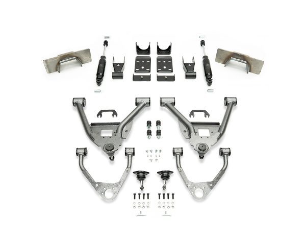 IHC SUSPENSION Bundle - 2007-2016 GM1500 (CAST) 5/7 LOWERING KIT SINGLE CAB W/ WELD ON C-NOTCH 2WD/4WD