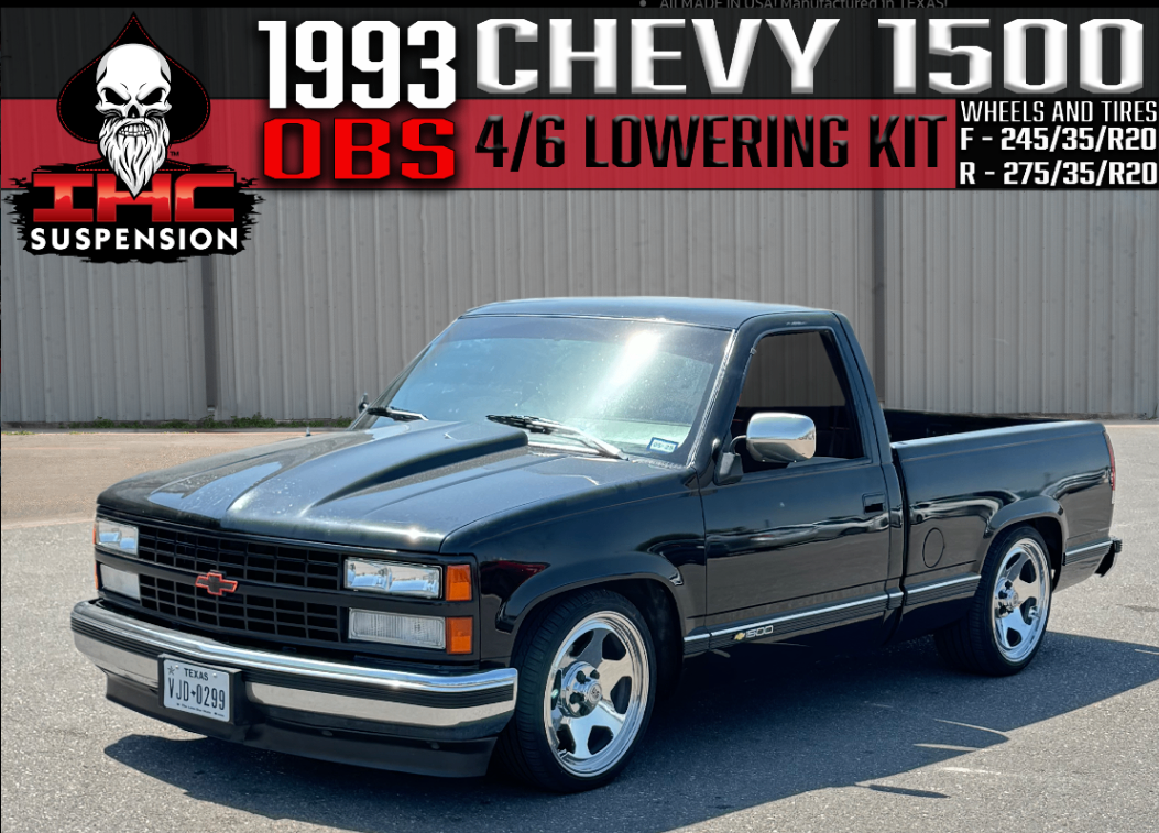 IHC SUSPENSION 1988-1998 C1500 4/6 LOWERING KIT W/ BOLT ON C-NOTCH 2WD